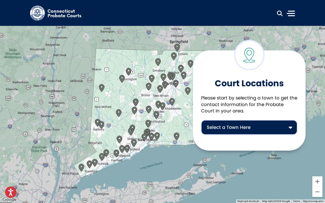 Waterbury City probate records Connecticut Probate Court locator